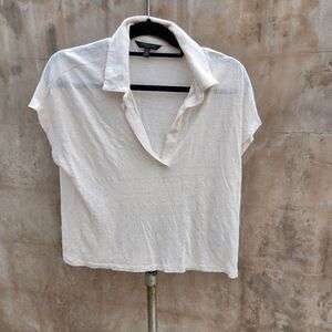 Banana republic linen dolman sleeve collared tunic